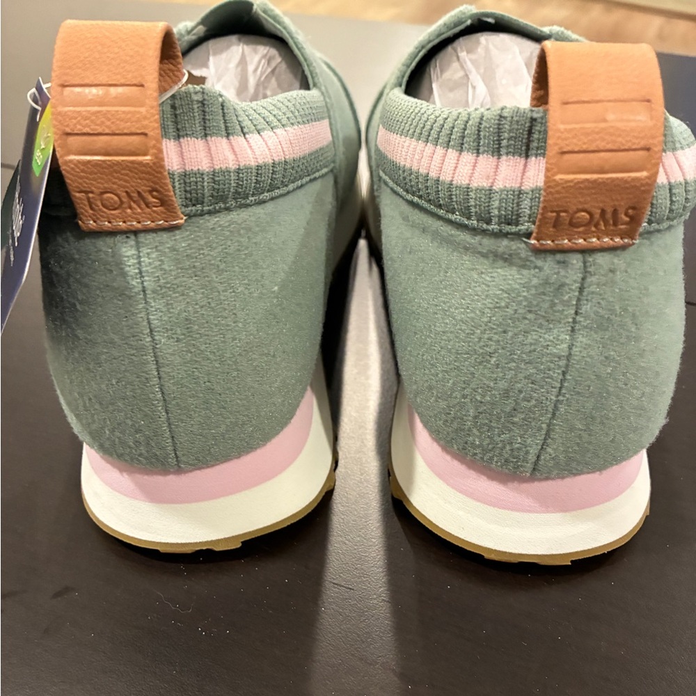 Toms Alpargata Resident 2.0 Frosty Sage Green Felt Women's 12 NIB - Picture 4 of 6
